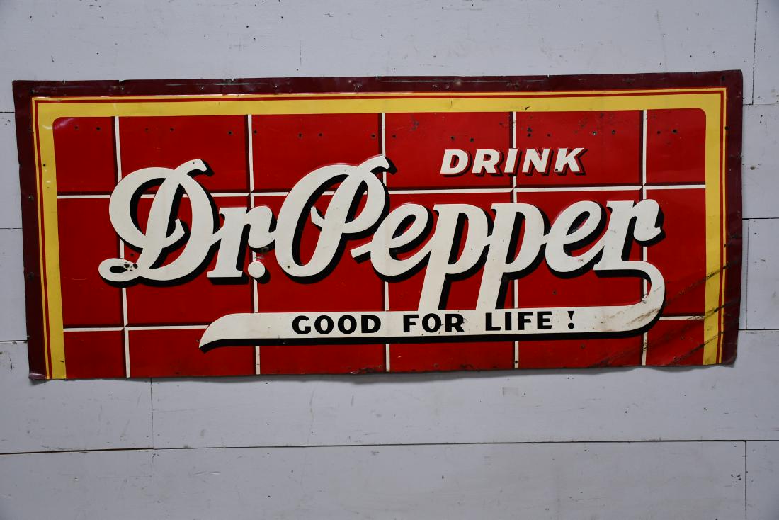 Dr. Pepper Sign    -    metal 29"  x   71 1/2" (1 of 1)