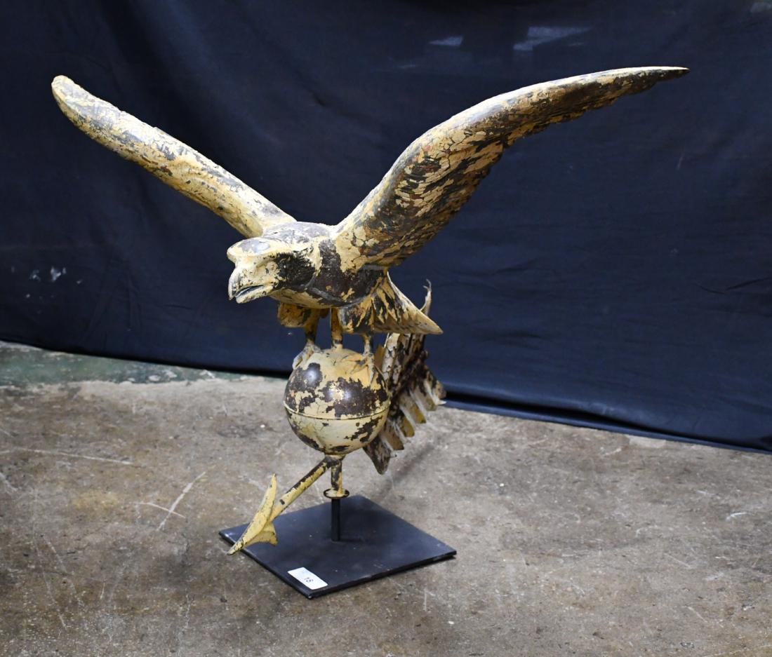 19th C. Copper Eagle Weathervane in original crusty (1 of 4)