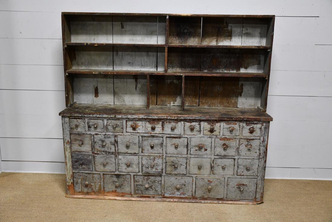 Mid-19th C. Pa. Apothecary Cupboard 72 1/2"H,   80"  x (1 of 5)