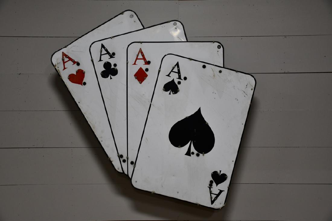 Metal Aces Sign 57"  x   59 1/2"  x   7" (1 of 5)