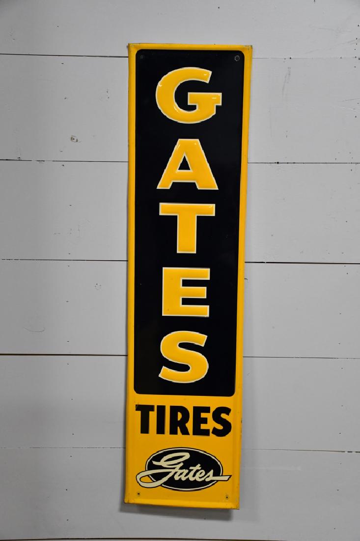 Gates Tires Sign metal 53 1/4" x 14"