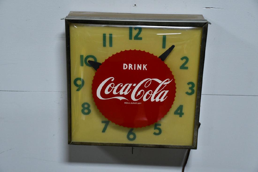 Coca - Cola Advertising Clock 13 1/4"  x   13 1/4" (1 of 4)