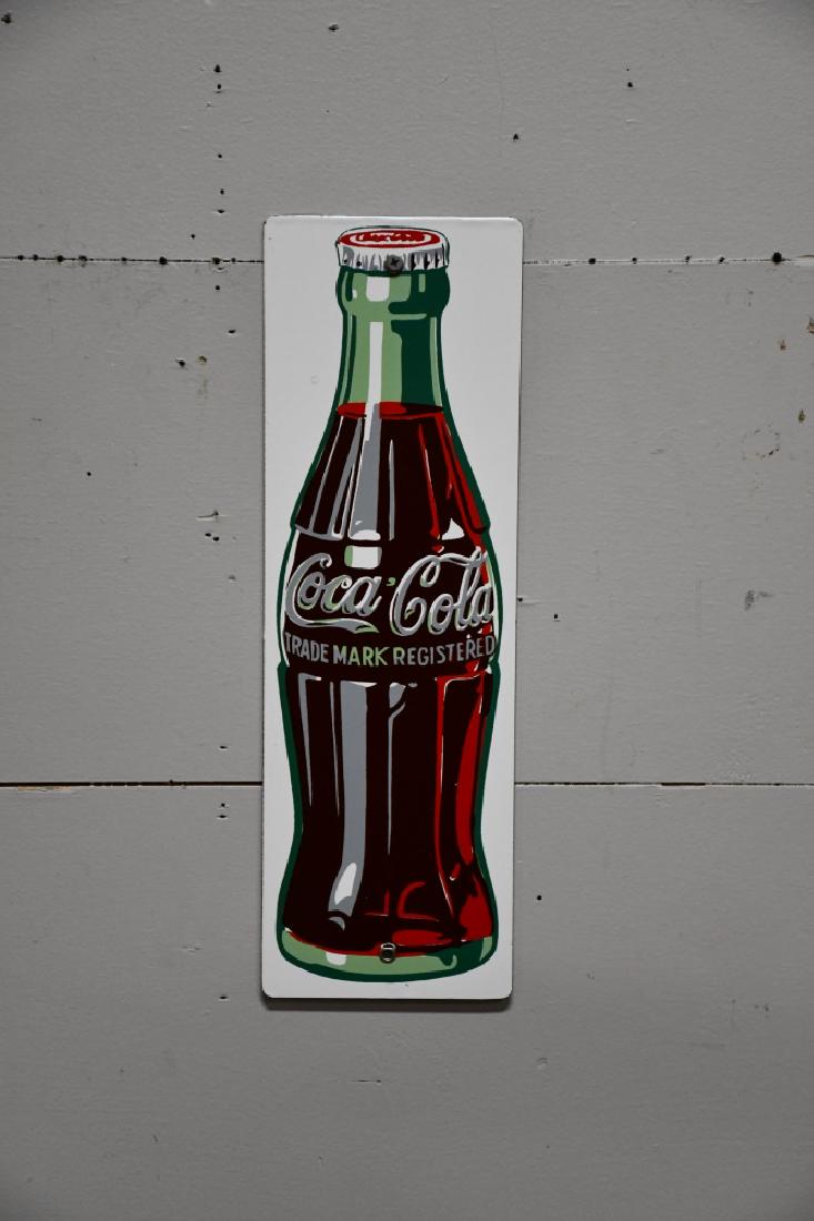 Coca - Cola Sign    -     porcelain 17"  x   5 1/2" (1 of 1)