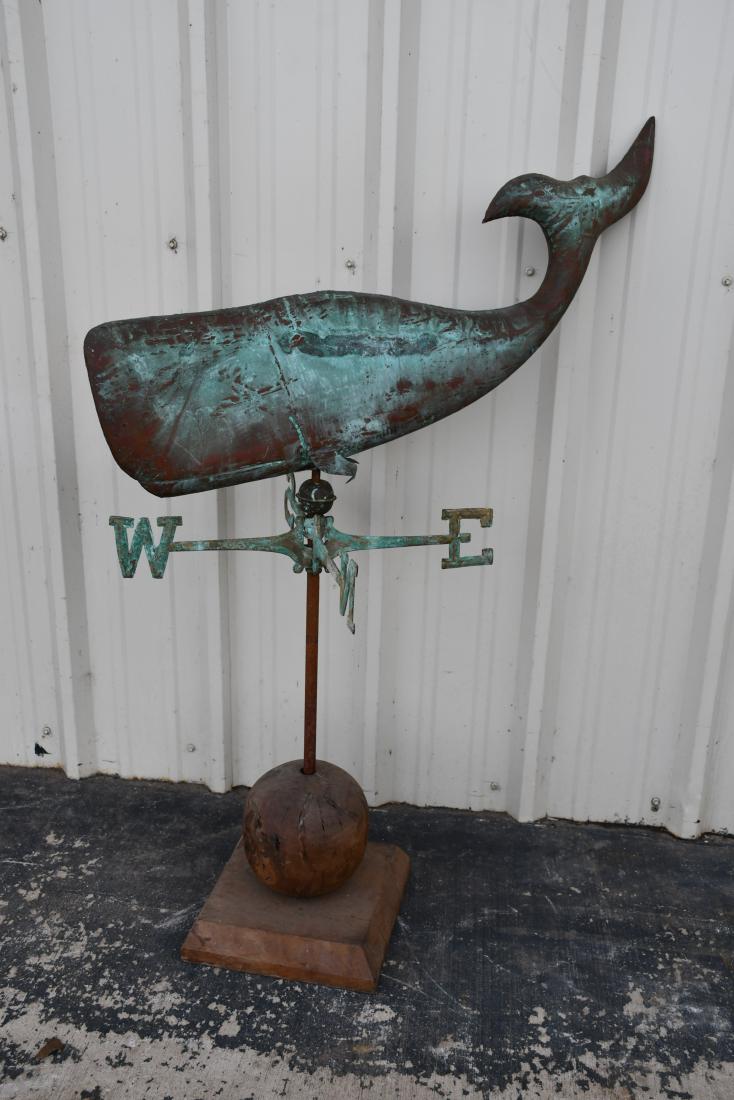 Copper Whale Weathervane