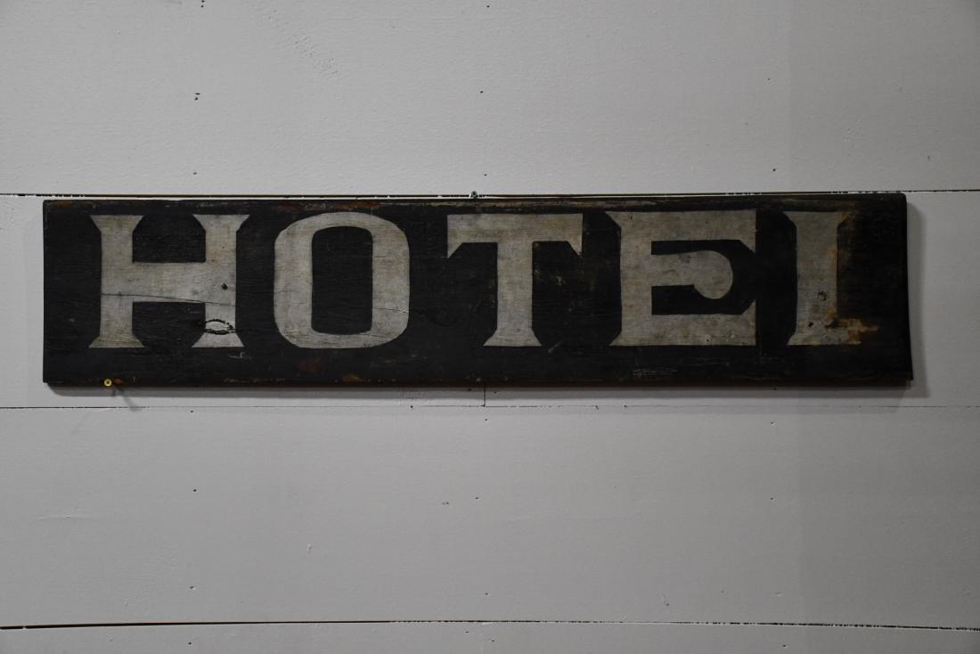 Hotel Sign      -     wood 9 3/4"  x   45" (1 of 3)