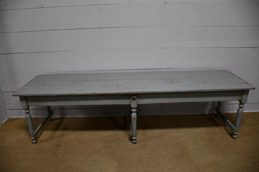 Painted Harvest Table 27 1/2"H,   103 1/2"  x   28" (1 of 5)