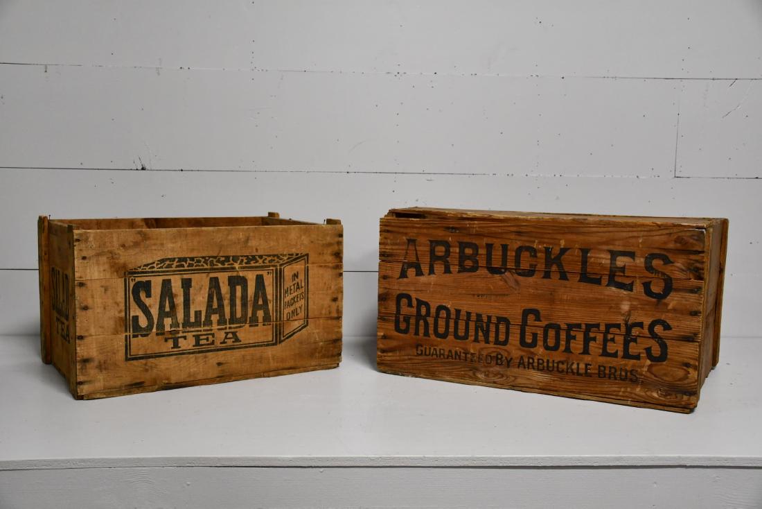 2pc. Lot of Crates - Salada Tea/Arbuckles Coffee 14 (1 of 6)
