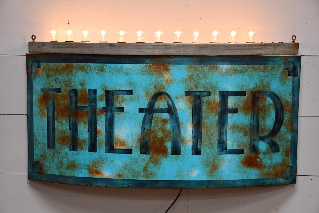 Vintage Lighted Theatre Sign 26"  x   51"  x   9 1/2" (1 of 1)