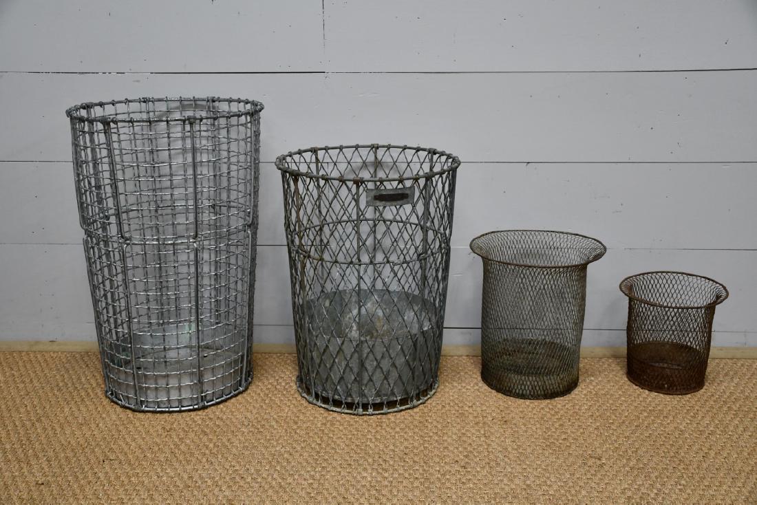 4-Piece Industrial Trashcan Lot 34"H    /    28"H    / (1 of 1)