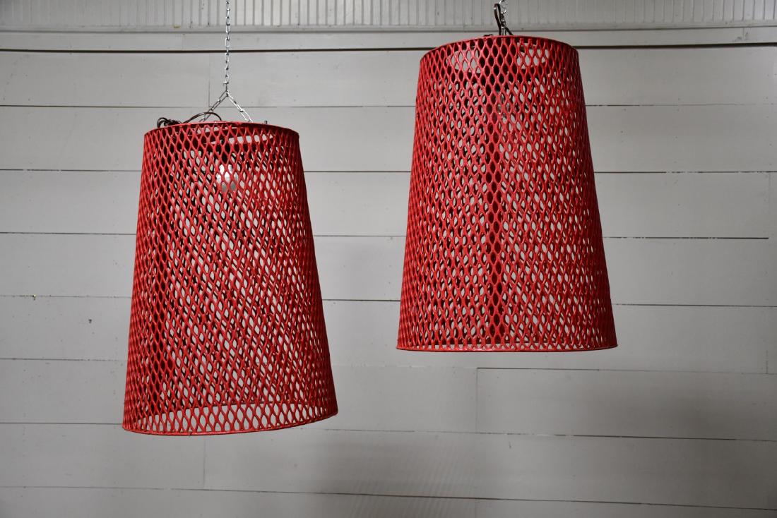 Industrial Hanging Cage Light X-2 32"H,   23 1/2" diam. (1 of 1)