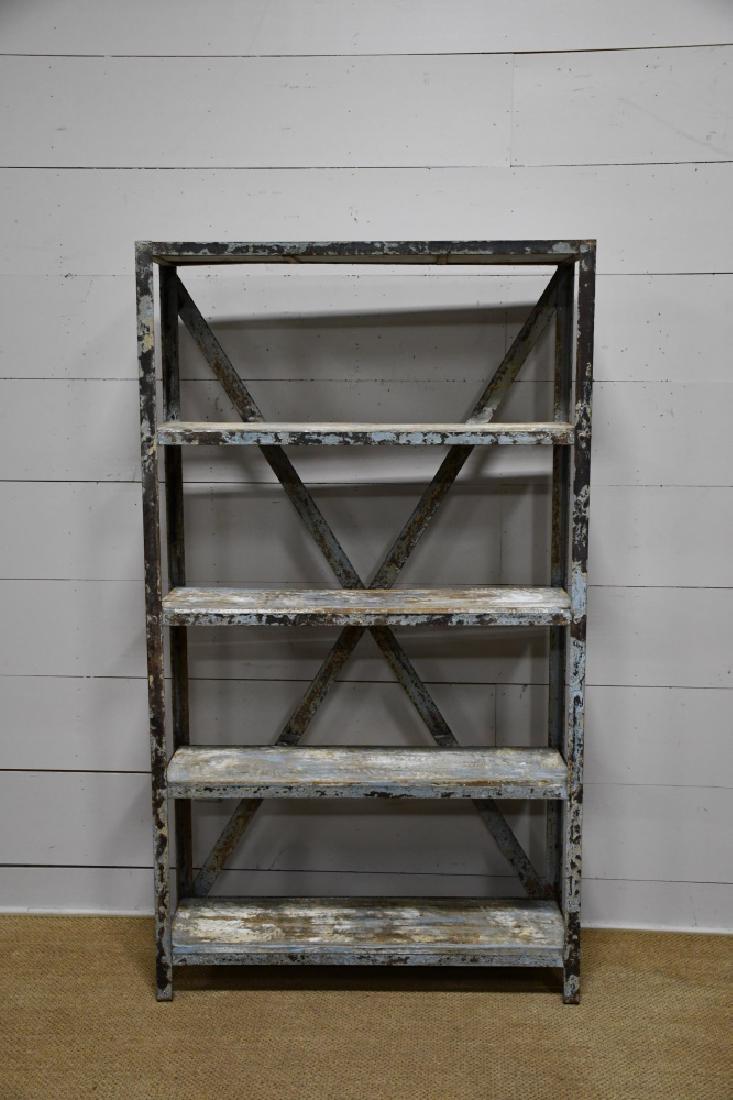 Painted Industrial Metal Warehouse Rack 75 1/4"H,   43" (1 of 4)