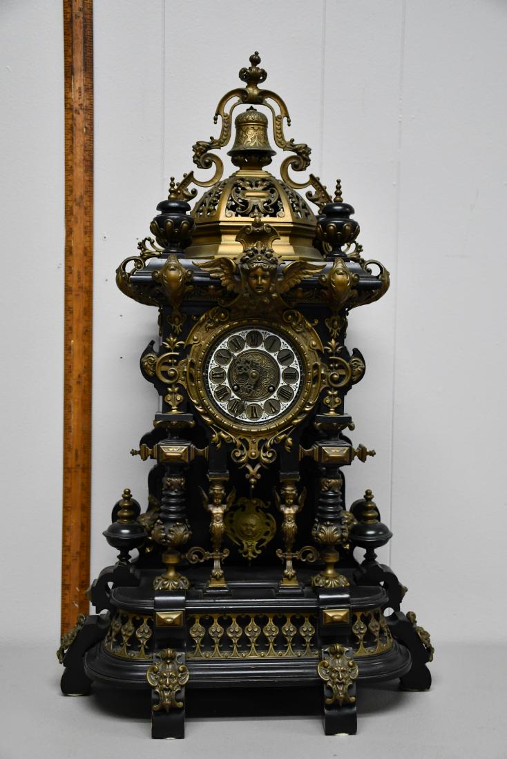 Victorian Ormolu Filigree Mantle Clock- Works *Very: Victorian Ormolu Filigree Mantle Clock- Works *Very nice clock!