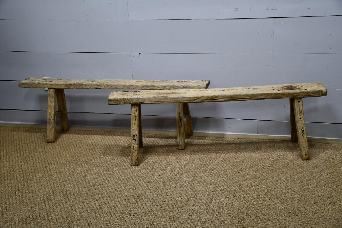 Primitive Bench X-2
21"H,   64"L,   15"W        ea. (1 of 2)