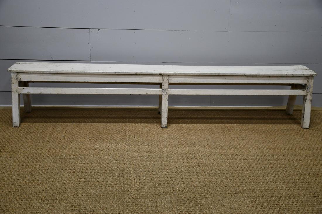 Painted Country Bench 18 1/4"H,   95 3/4"L,   15 (1 of 2)
