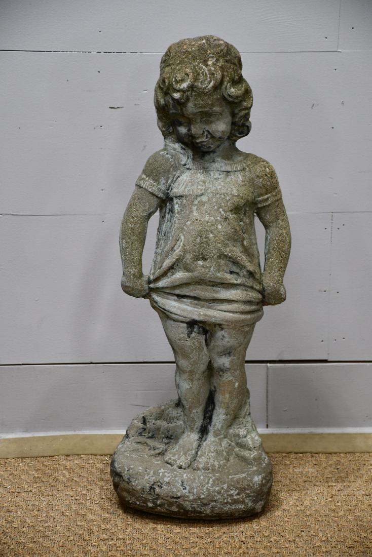 Concrete Garden Statue 32"H,   11"  x   10" (1 of 2)