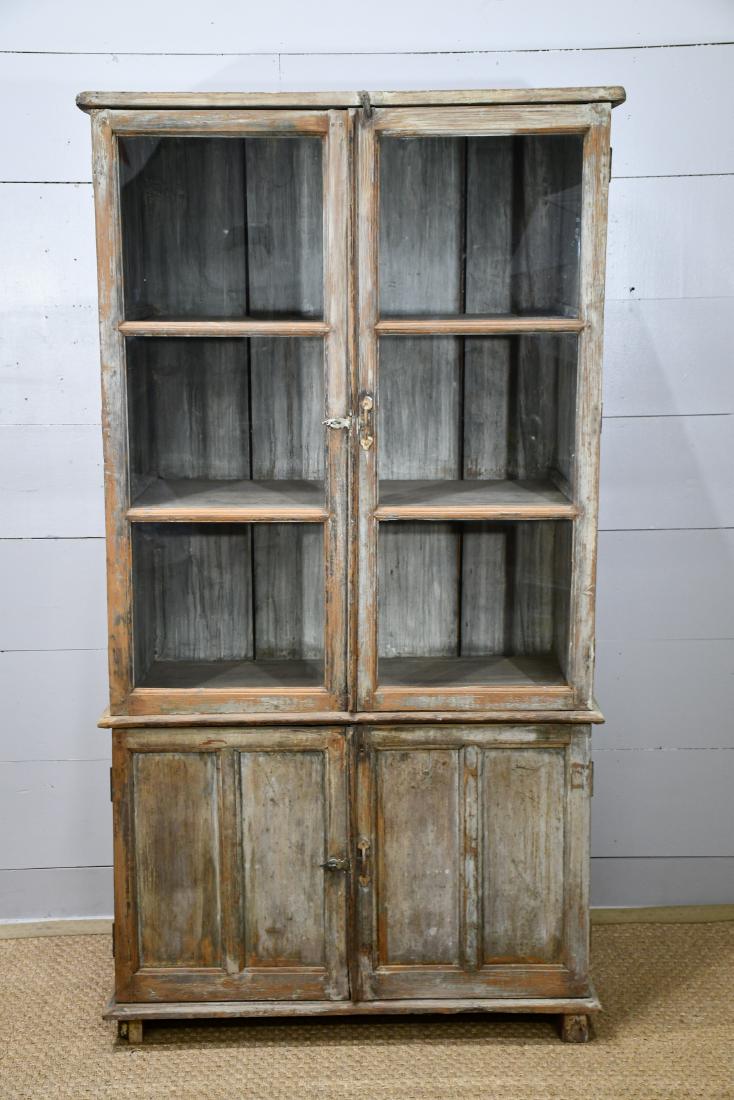 Painted Display Cabinet w/ Glass Doors 78"H,   42"L, (1 of 4)