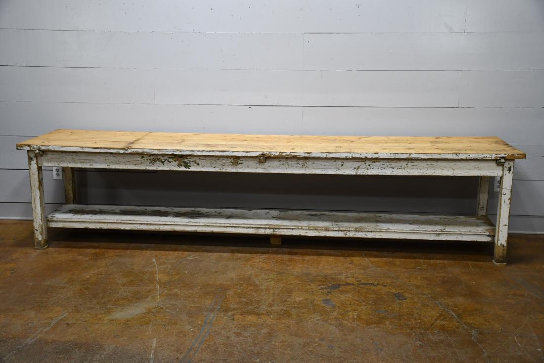 Store Display Table w/ Shelf 31"H,   138 1/4"L,   29 (1 of 3)