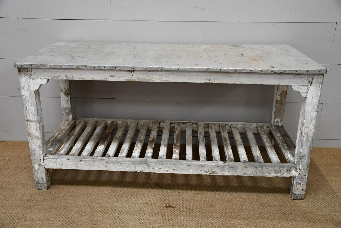 Industrial Work Table w/ Metal Top 31"H,   63 3/4"L, (1 of 3)