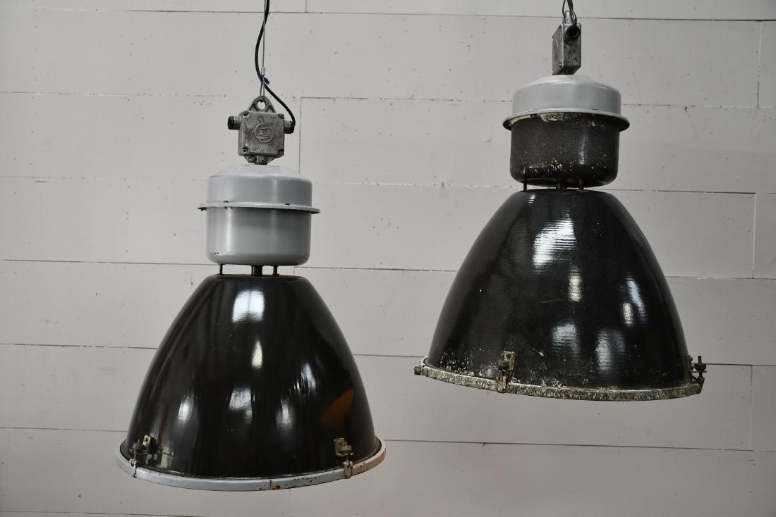 Industrial Hanging Light X-2
31"H,   22" diam.     ea. (1 of 2)