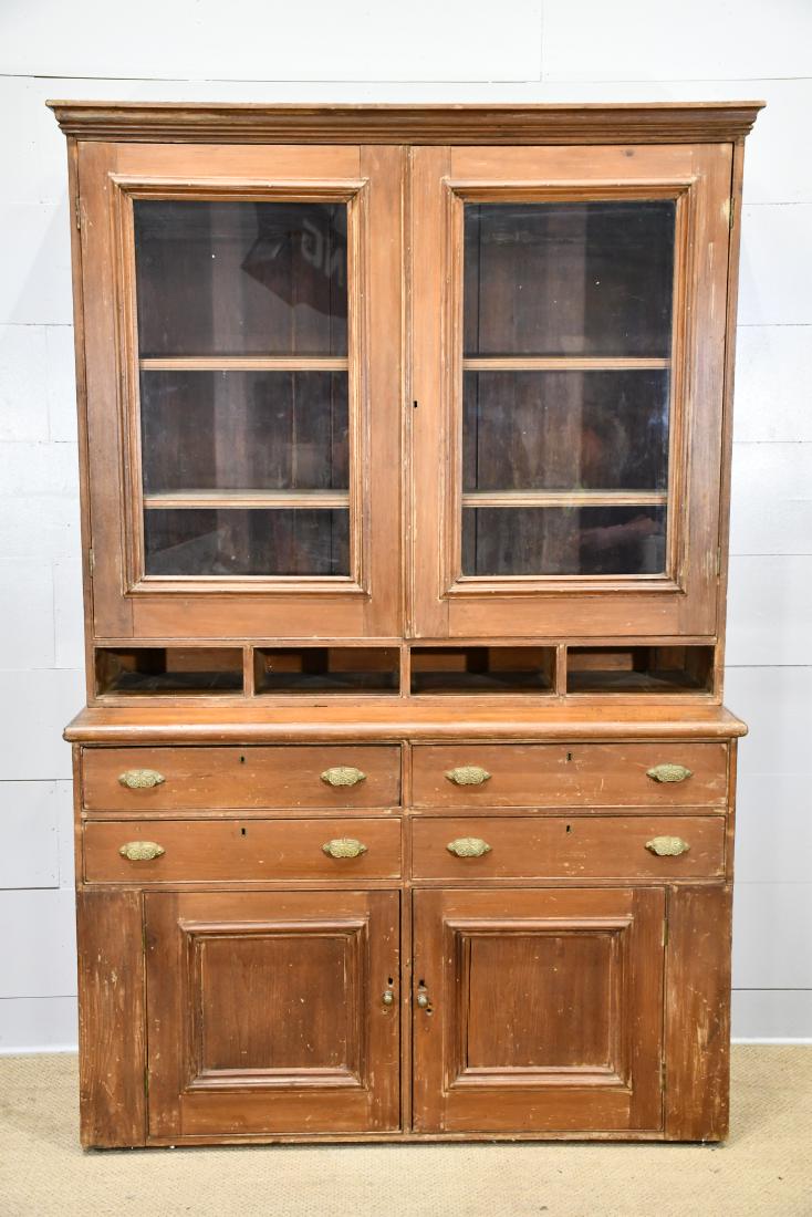 General Store 2pc. Display Cupboard 91"H,   59"  x (1 of 6)