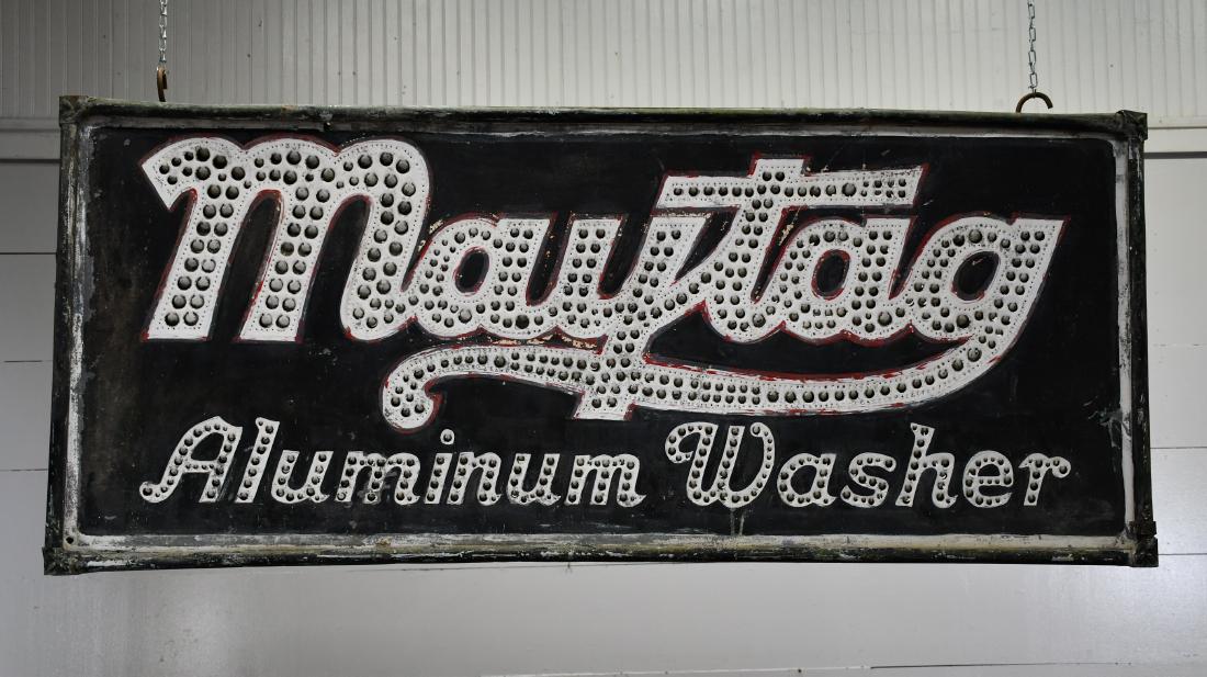 Maytag Cheese Grater Style Sign metal, double (1 of 6)