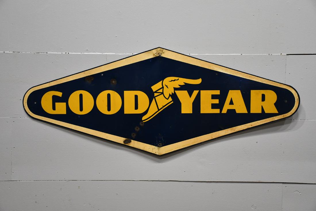 Goodyear Sign Metal X 48 Aug 24 19 Bright Star Antiques Co In Tx Goodyear Sign Metal X 48 Aug 24 19 Bright Star Antiques Co In Tx