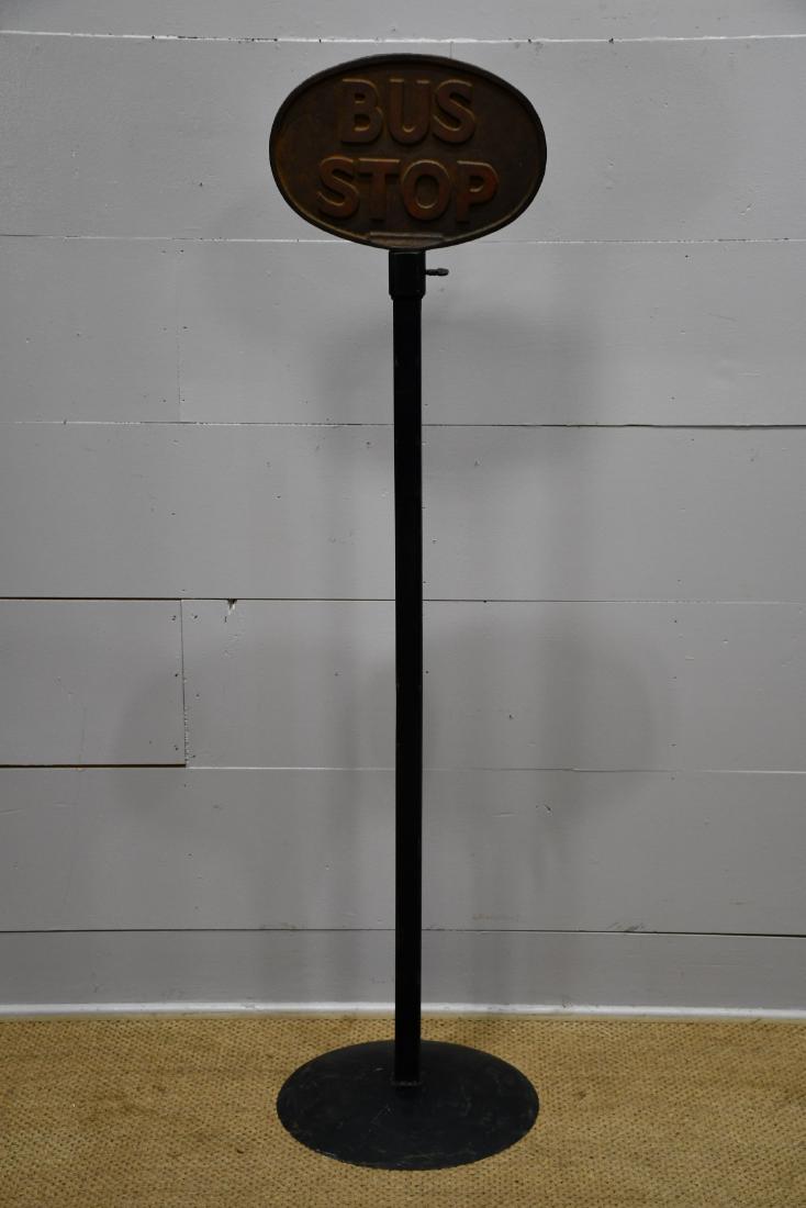 Cast Iron "Bus Stop" Sidewalk Sign 63"  x   17" (1 of 4)