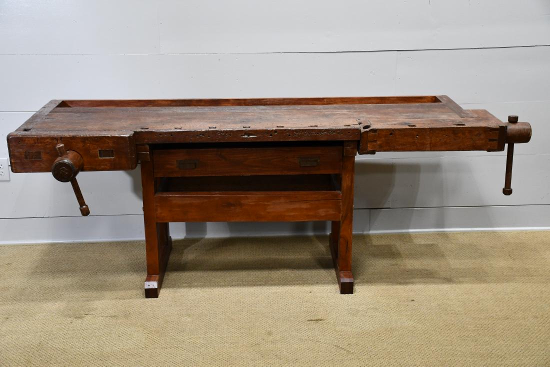 Dovetailed Work Bench w/ Drawer 32"H,   87"  x   33" (1 of 4)