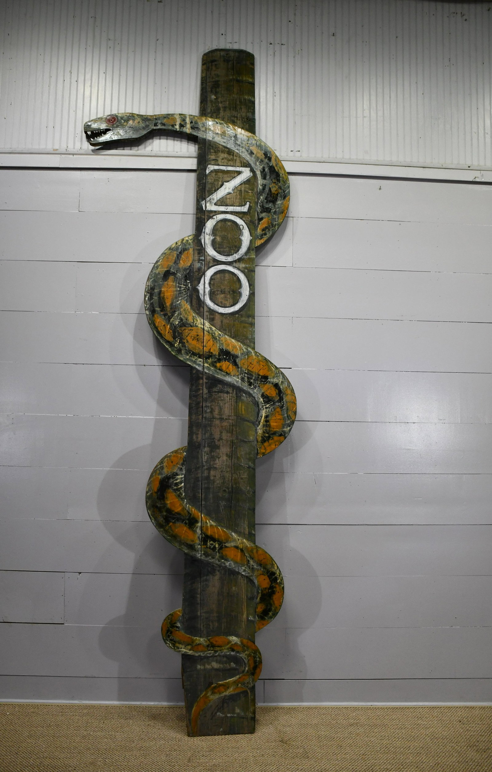 ZOO  Trade Sign from NY   -    wood 147"  x   48" (1 of 5)