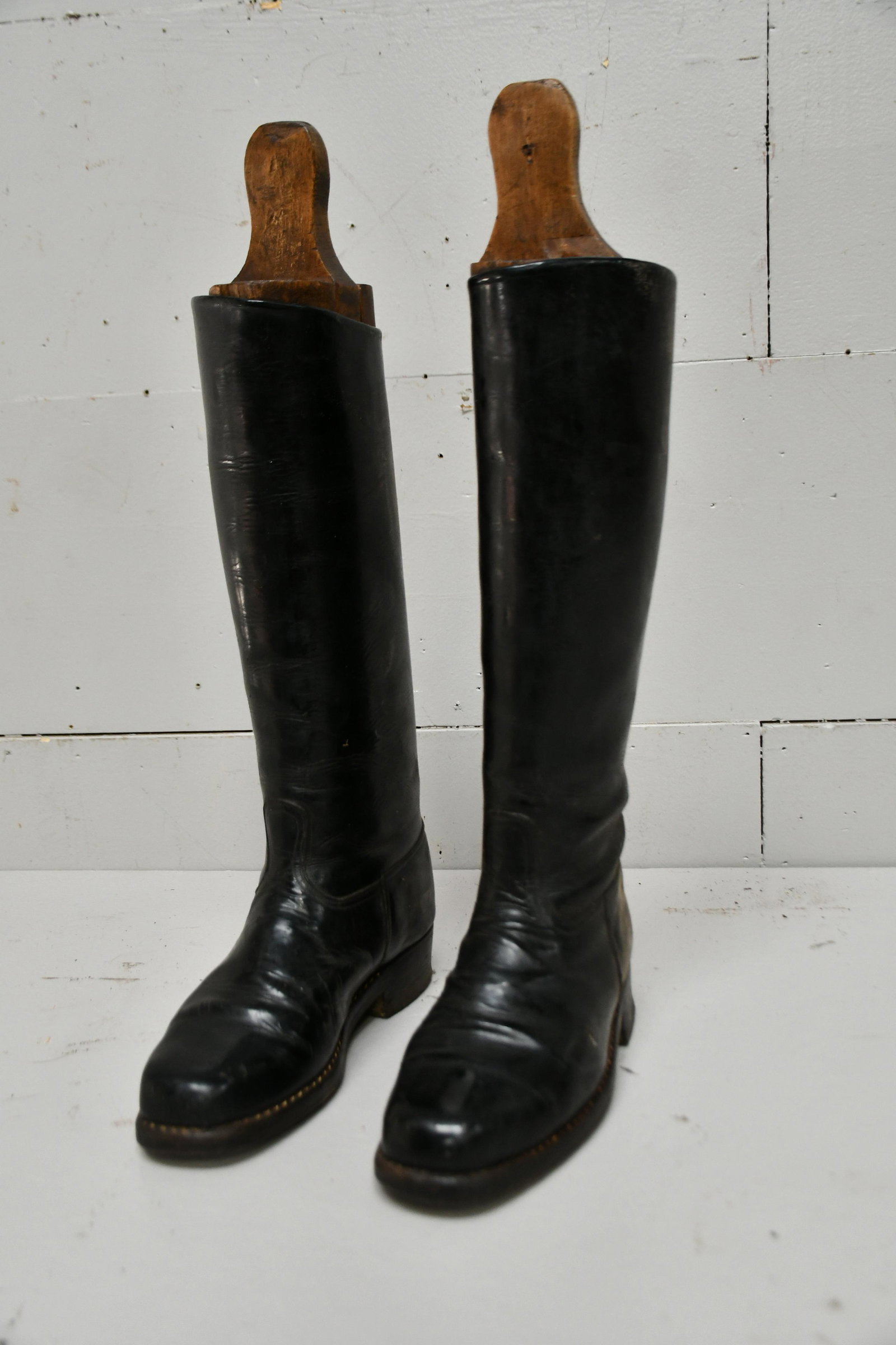 Pair of English Leather Riding Boots: Pair of English Leather Riding Boots