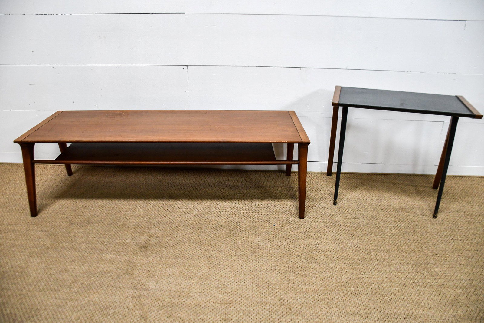 2pc. Lot of Mid-Century Modern Tables 16"H, 54" x: 2pc. Lot of Mid-Century Modern Tables 16"H, 54" x 20" / 23"H, 25 1/2" x 16"