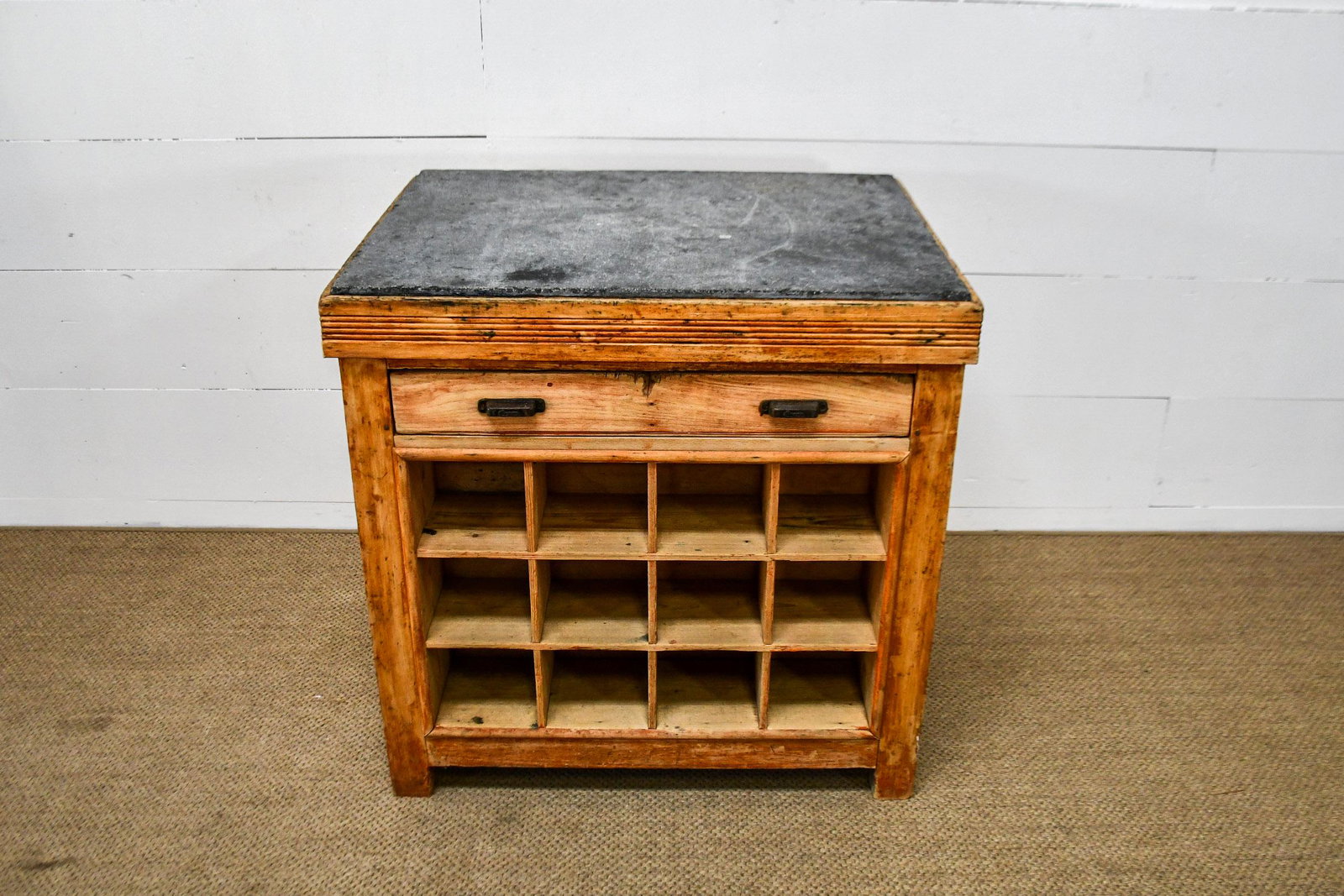 Double Sided Work Island w/ Stone Top 36"H, 37" x: Double Sided Work Island w/ Stone Top 36"H, 37" x 29"