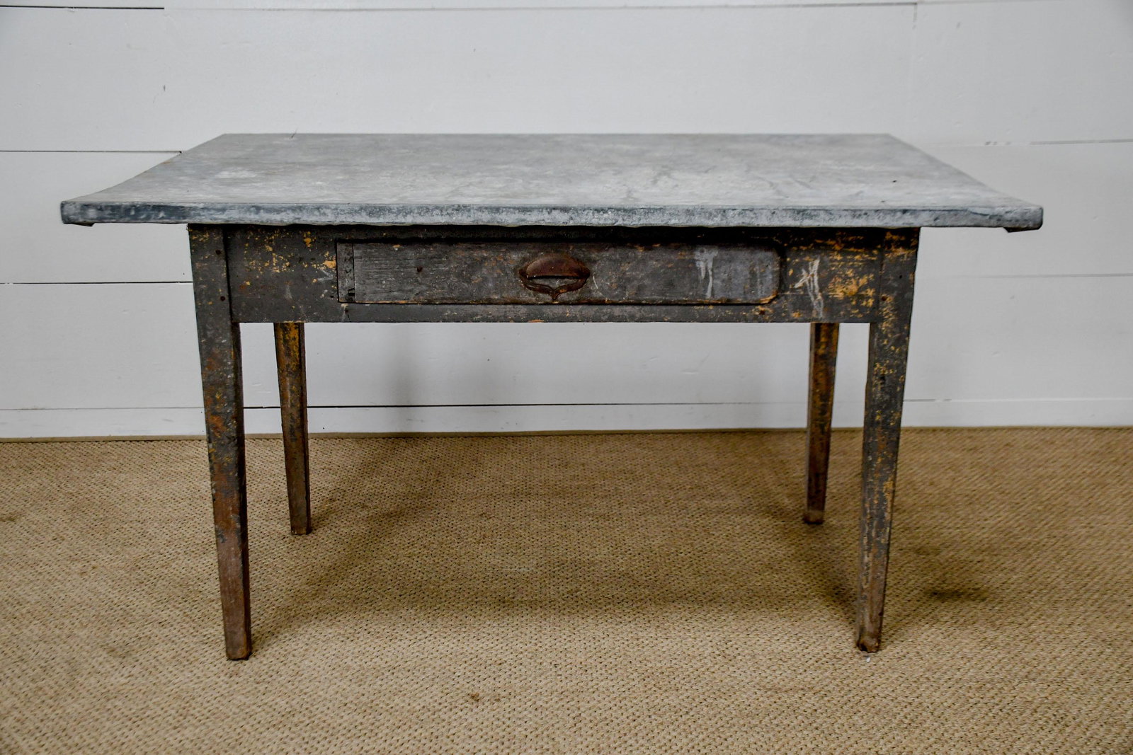 Galvanized Top Work Table w/ Drawer 29"H, 48 1/2" x: Galvanized Top Work Table w/ Drawer 29"H, 48 1/2" x 33"