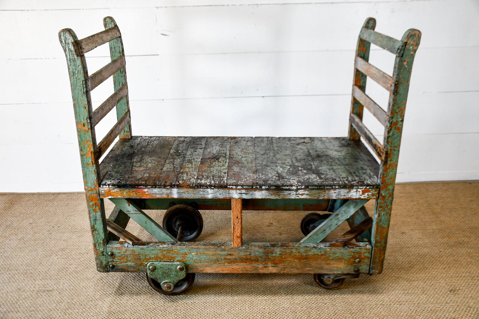 Industrial Painted Warehouse Cart 48"H, 31 1/2" x: Industrial Painted Warehouse Cart 48"H, 31 1/2" x 25 1/2"