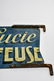 French Trade Sign - metal / double sided 13 1/2" x - 3