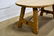 French Bleached Oval Wood / Metal Trestle Table 29"H, - 2
