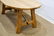 French Bleached Oval Wood / Metal Trestle Table 29"H, - 3