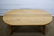 French Bleached Oval Wood / Metal Trestle Table 29"H, - 5