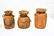 6pc. Lot of Turned Wood Pots 12"H / 11"H / 11"H - 3