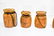 6pc. Lot of Turned Wood Pots 12"H / 11"H / 11"H - 5