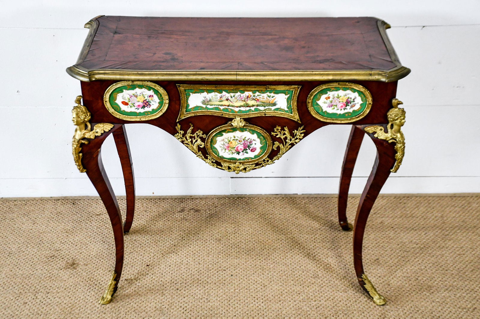 19th C. Ladies Desk w/ Sevres Porcelain Plaquettes 30 (1 of 4)