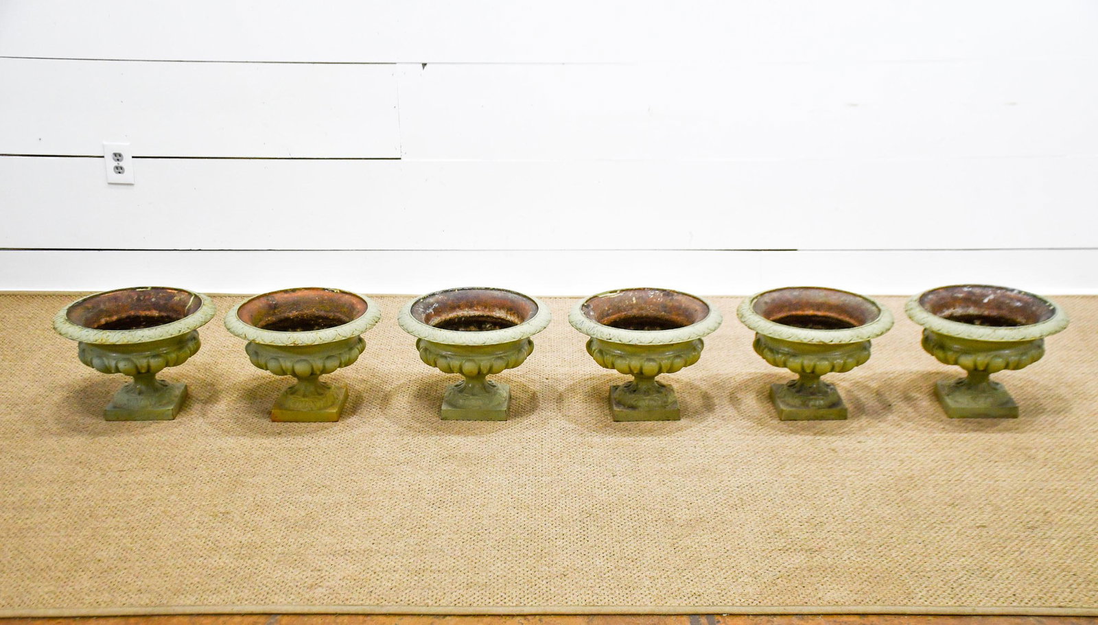 6pc. Lot of French Cast Iron Garden Urns 11 1/2"H,   15 (1 of 4)