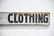 Clothing Sign - wood / double sided 8" x 60" - 3