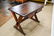 Early Industrial Sawbuck Work Table w/Drawers 31"H, - 4