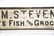 Meats Fish and Groceries Sign - wood 20" x 98 - 4
