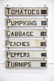 Group of Produce Signs - wood / double sided 24 1/2" x - 4