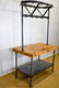 Industrial Butcher Block Top Table w/ Pot Rack 86"H,