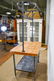 Industrial Butcher Block Top Table w/ Pot Rack 86"H, - 3