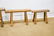 4pc. Lot of Rustic Mortised Stools largest - 19"H, - 2
