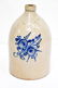 N. Y. Decorated Stoneware Crock Jug 18"H, 11" diam.